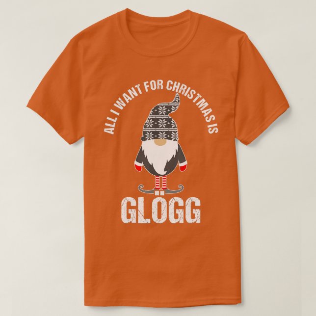 Camiseta Bebendo de Natal do Glogg escandinavo (Frente do Design)