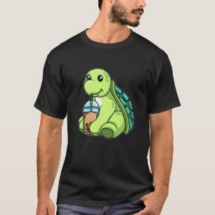 Camiseta Bebendo De Tartaruga Borrha Chá Cuecas Com Boba