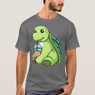 Camiseta Bebendo De Tartaruga Borrha Chá Cuecas Com Boba