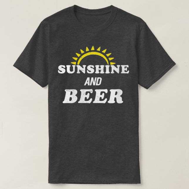 Camiseta Bebendo de Verão Bebida Álcool Sunshine (Frente do Design)
