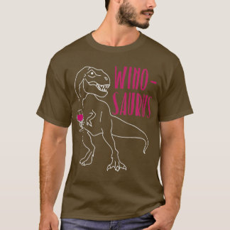 Camiseta Bebendo De Vinho Dinossauro Novelty Vinho Presente