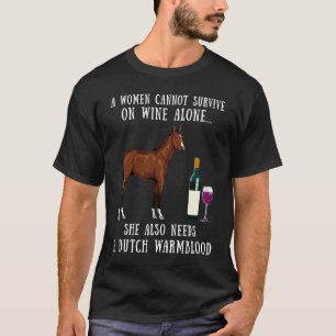 Camiseta Bebendo De Vinho E Campanha De Cavalo De Trombo Ne