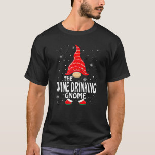 Camiseta Bebendo de vinho Gnomo Correspondente Grupo Famili