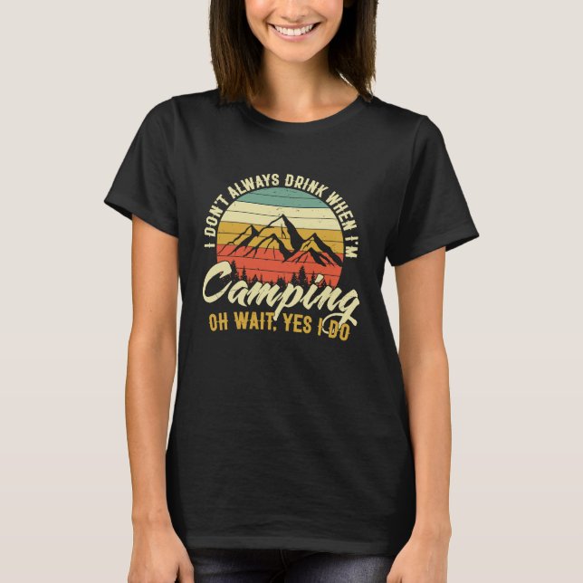 Camiseta Bebendo Diz Beer De Roupa De Álcool E Acampamento (Frente)