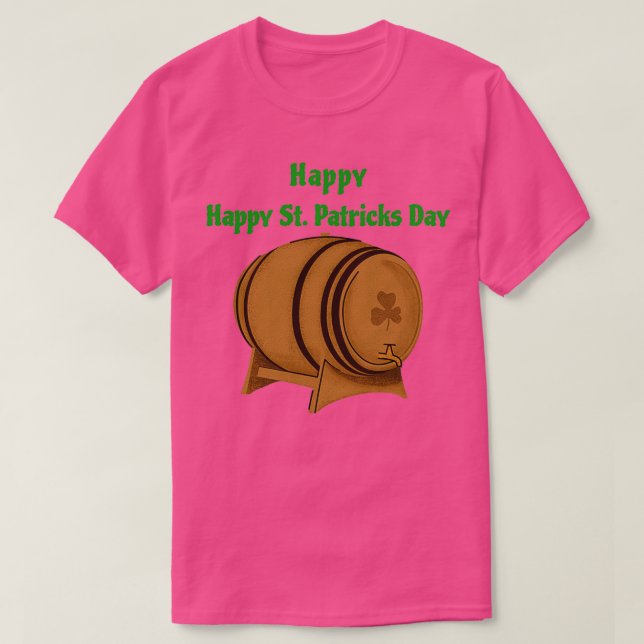 Camiseta Bebendo do Dia da rua Patrickx27s (Frente do Design)