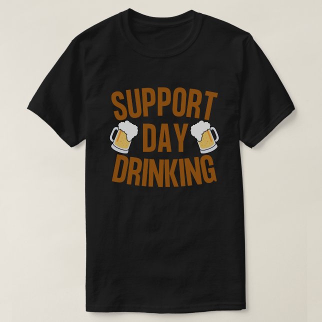 Camiseta Bebendo do Dia de Suporte 2024 (Frente do Design)