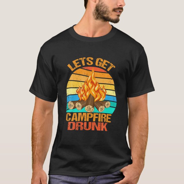 Camiseta Bebendo Engraçado De Acampamento Permite Que O Beb (Frente)