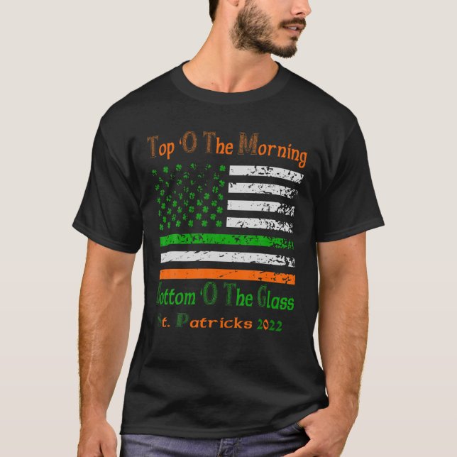 Camiseta Bebendo Engraçado No Topo Da Manhã (Frente)