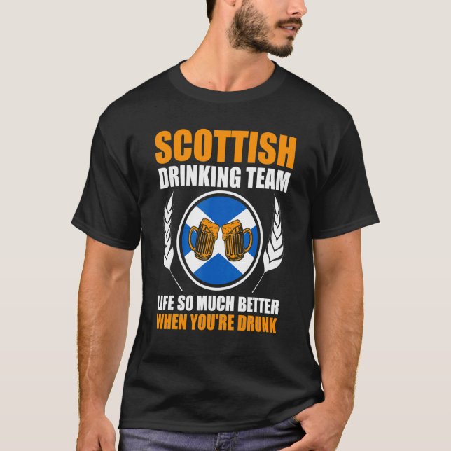 Camiseta Bebendo escocês life Scottish Drin (Frente)