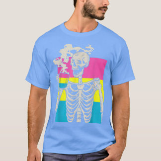 Camiseta Bebendo esqueleto Café LGBT Q Orgulho Panseual Pan