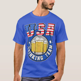 Camiseta BEBENDO EUA Equipe Americana Bandeira Americana 4