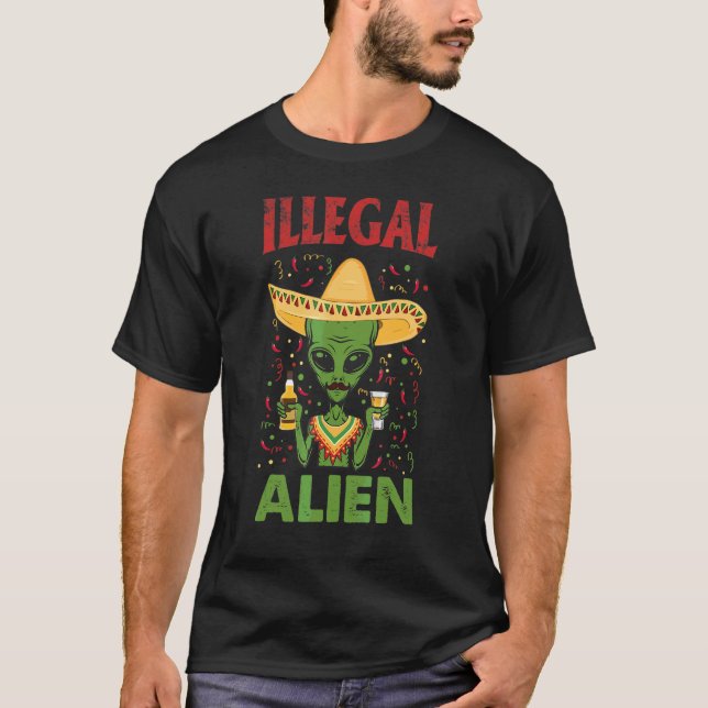 Camiseta Bebendo Ilegal Cinco De Mayo Fiesta Bachel (Frente)