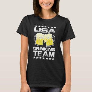 Camiseta Bebendo Incrível Equipe De Bebendo Dos Eua Para Me