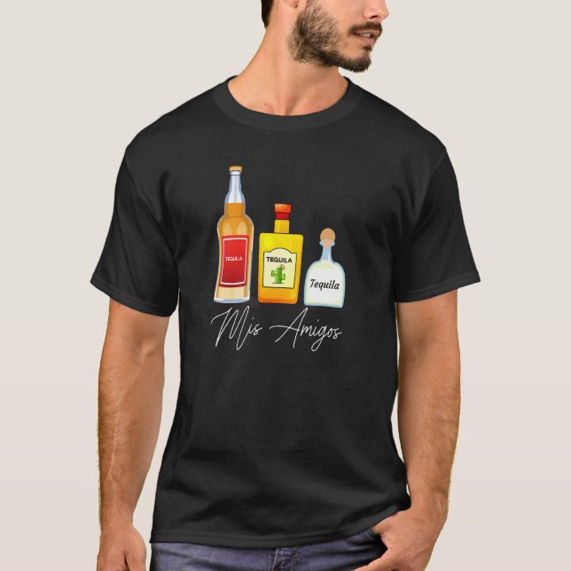 Camiseta Bebendo Mis Amigos Tequila Trendy (Frente)