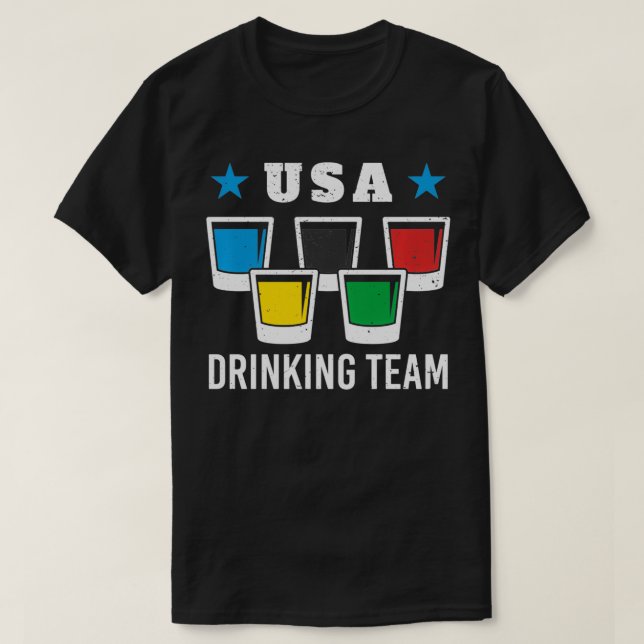 Camiseta Bebendo Patriot USA Beer Equipe  (Frente do Design)