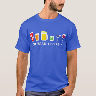 Camiseta Bebendo Rainbow LGBT celebra diversidade cerveja