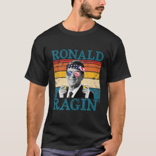 Camiseta Bebendo Retro Patriótico Ronald Ragin'
