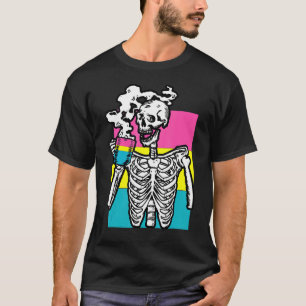 Camiseta Bebendo Skeleton Café Orgulho Transexual Caveira L