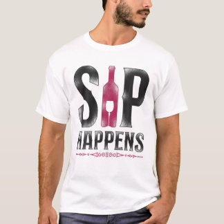 Camiseta Bebendo Sommelier Wine Pun Vintage Sip Ha