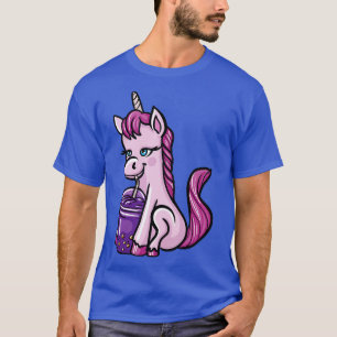 Camiseta Bebendo Unicorn Boba Milk Tea 1