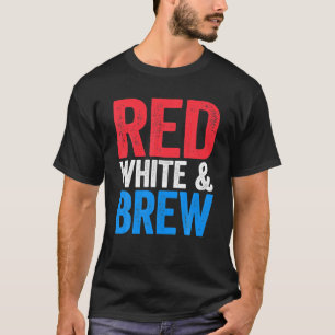 Camiseta Bebendo Vermelho Branco E Presente No Quarto De Ju