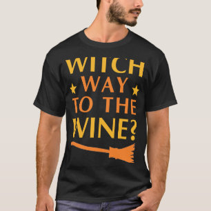 Camiseta Bebendos De Bruxas De Halloween Vindo Para O Vinho
