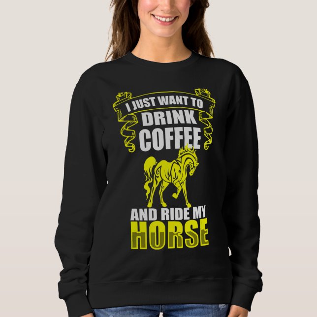 Camiseta Bebendos De Café E Cavalos Anéis 1 (Frente)