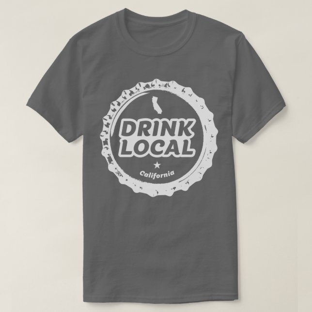 Camiseta Beber Artesanato Local California Beer Boné T (Frente do Design)