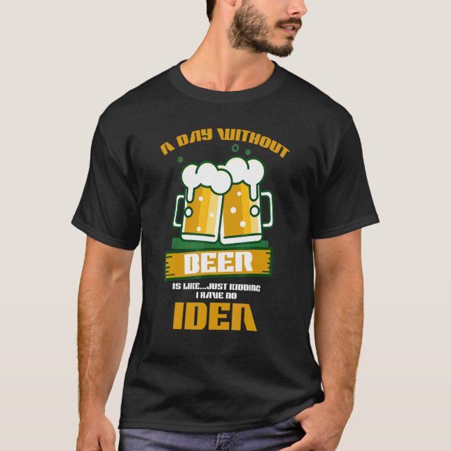 Camiseta Beber Cerveja Álcool Bateria Baixa Precisa de Cerv (Frente)