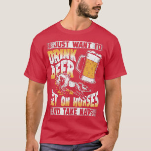 CAMISETA BEBER CERVEJA NO CAVALO T