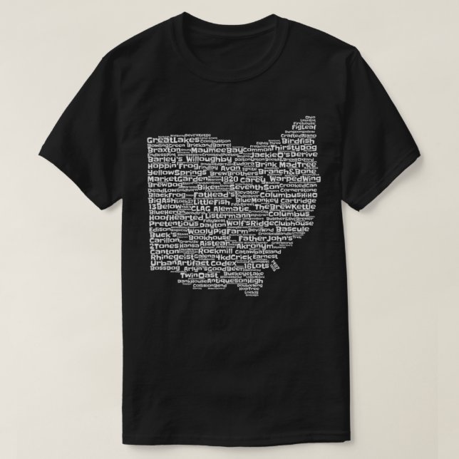 Camiseta Beber cervejeiras locais de Ohio  (Frente do Design)
