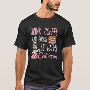Camiseta Beber Chá Ler Livros Feliz Geeky Bicho de Livro Mã