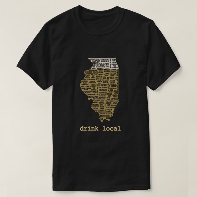 Camiseta Beber Local - Illinois Beer Shirt Classic (Frente do Design)