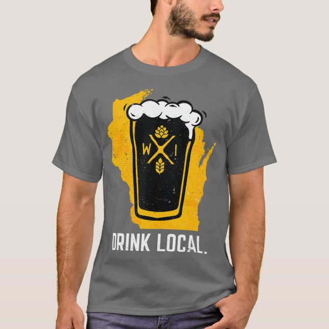 Camiseta Beber Presente de Ponta de Cerveja do Artesanato W (Frente)