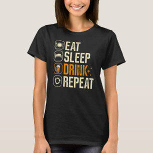 Camiseta Beber Sono Repetir Bebida Festa com Álcool