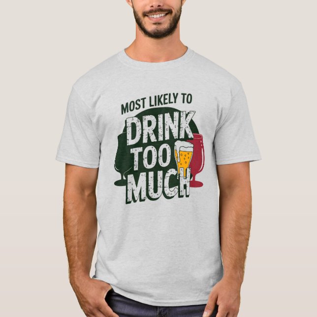 Camiseta 🎄 Beber Um Natal Muito Engraçado (Frente)