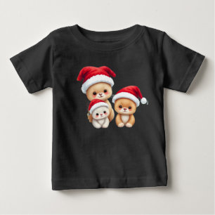 Camiseta Bebês bonitos na Arte nas Maravilhas de Natal