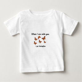Camiseta Bebês Borboletas Macacão de Bebê Fofo