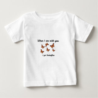 Camiseta Bebês Borboletas Macacão de Bebê Fofo