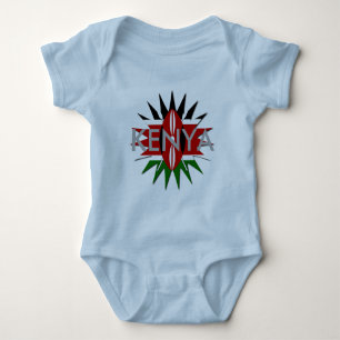 Camiseta Bebês Coloridos Quênia Hakuna Matata Flag