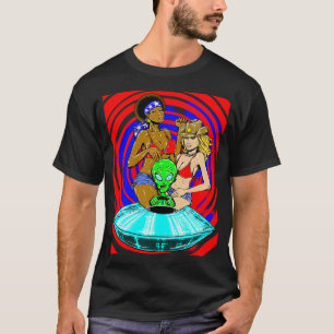 Camiseta Bebês Com Alienígena Em Ufo