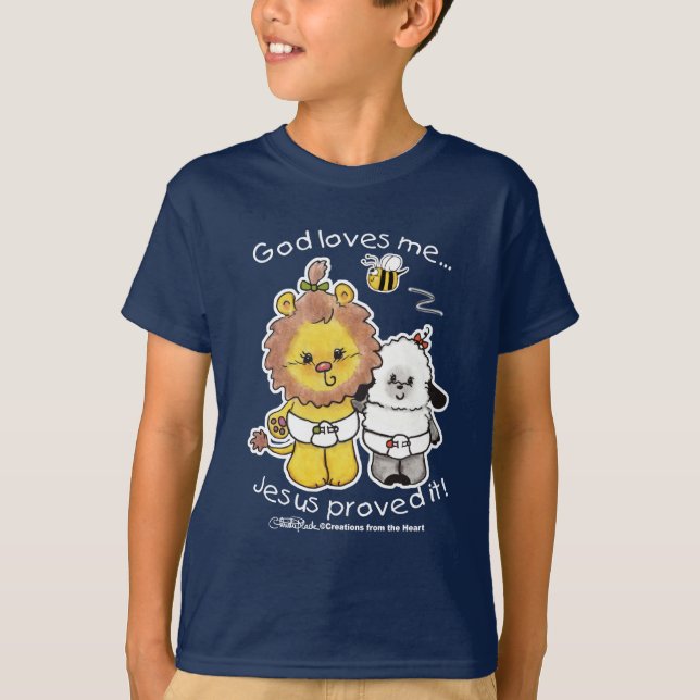 Camiseta Bebês de leão e de borrego (Frente)