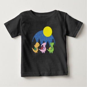 Camiseta Bebês Dinossauros De Volta à Escola