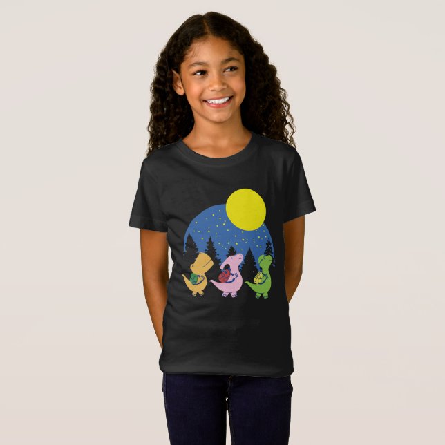 Camiseta Bebês Dinossauros de Volta à Escola (Frente Completa)