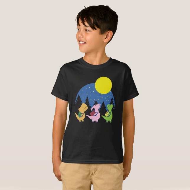Camiseta Bebês Dinossauros De Volta à Escola (Frente Completa)