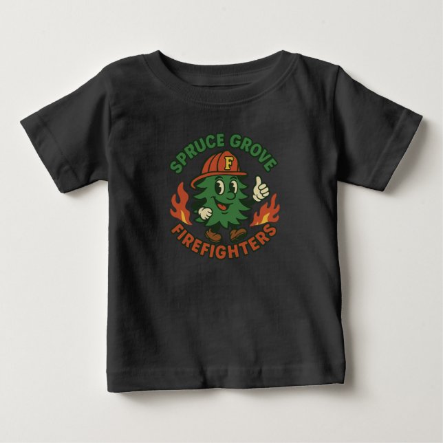 Camiseta Bebês-Fogo Da Pulseira Spruce Grove (Frente)