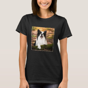 Camiseta Bebês Mais Pobres   Collie Preto e Branco