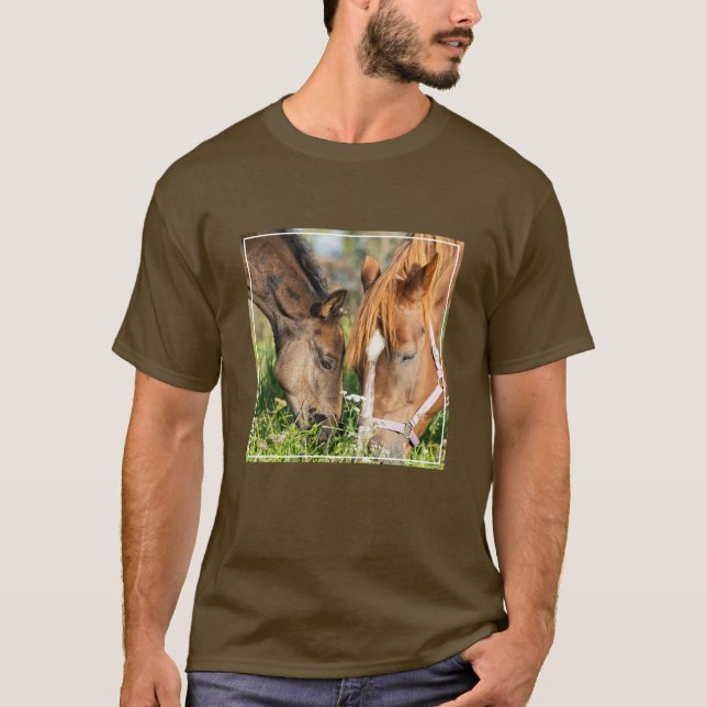 Camiseta Bebês Mais Pobres | Coluna de cavalos (Frente)
