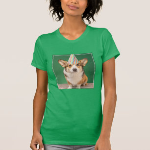 Camiseta Bebês Mais Pobres Corgi Birthday Puppy