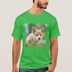 Camiseta Bebês Mais Pobres   Corgi Puppy no Yard
